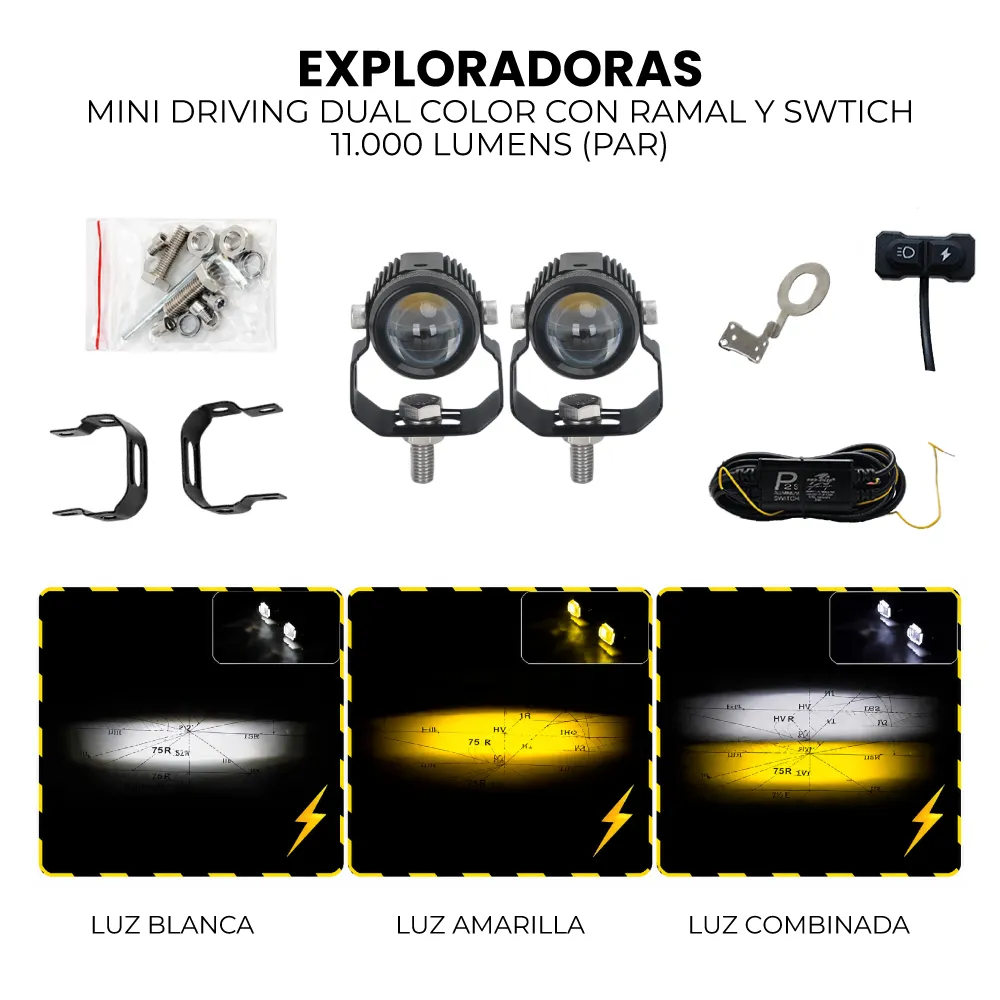 EXPLORADORAS MINI DRIVING DUAL P2X (PAR)
