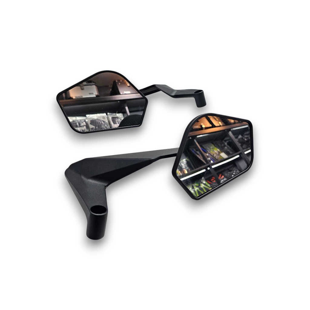 [1128] ESPEJOS TIPO ALERON STEALTH MAX VECTOR NEGRO MATE PAR