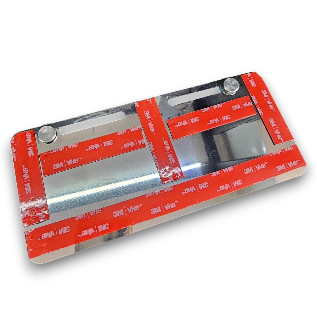 PORTA PLACA SIN PERFORAR FLOTANTE (ACERO)