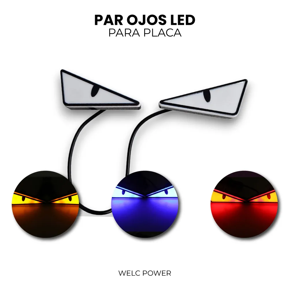[POLPLAR] PAR OJOS LED DE PLACA (Rojo)