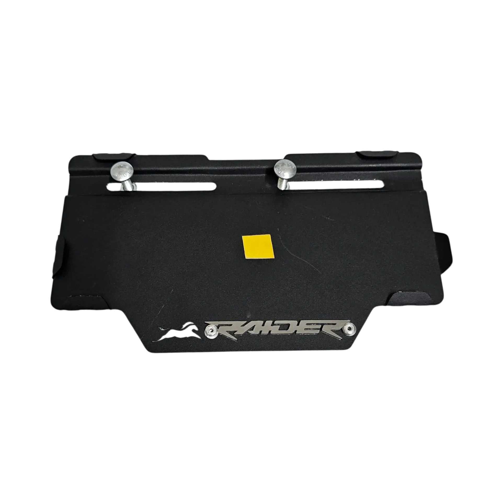 PORTA PLACA TVS RAIDER SIN PERFORAR (ACERO)