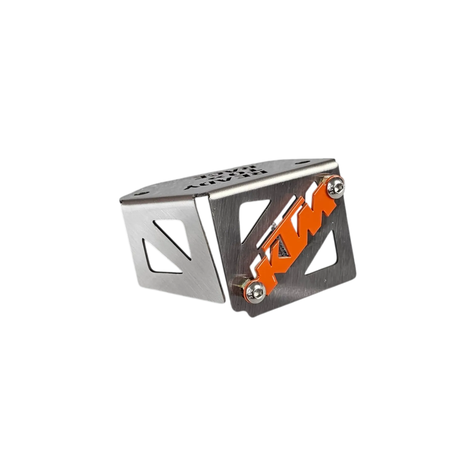 [BDKTG3NA] PROTECTOR DE BOMBA FRENO DELANTERO KTM DUKE G3 (ACERO) (Brillante Logo Naranja)