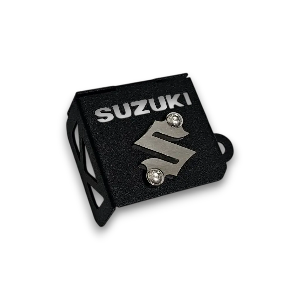 [PBLFTASUN] PROTECTOR DE BOMBA FRENO TRASERO SUZUKI UNIVERSAL (ACERO) (Negro)