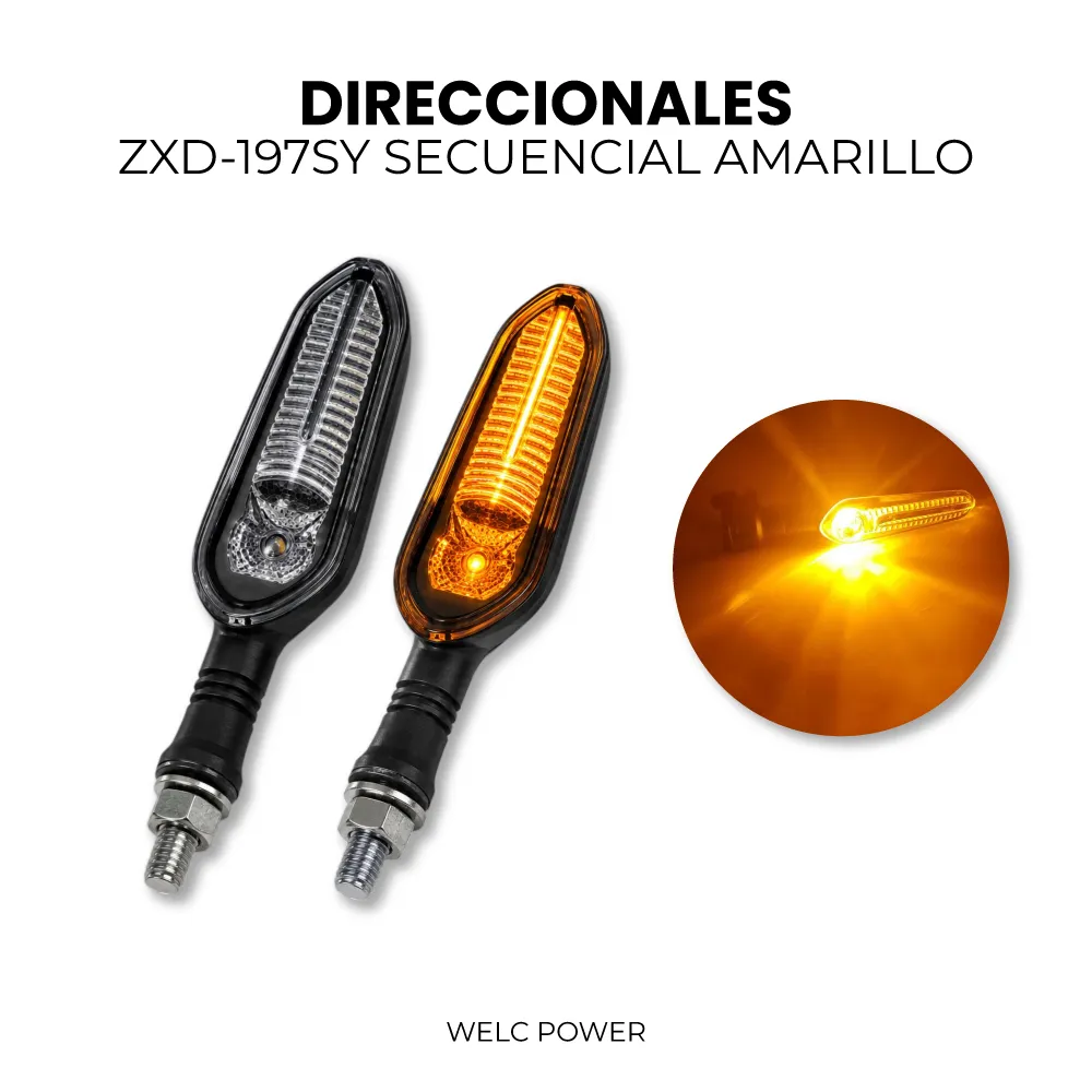 [ZXD197SY] DIRECCIONALES ZXD-197S SECUENCIAL AMARILLO