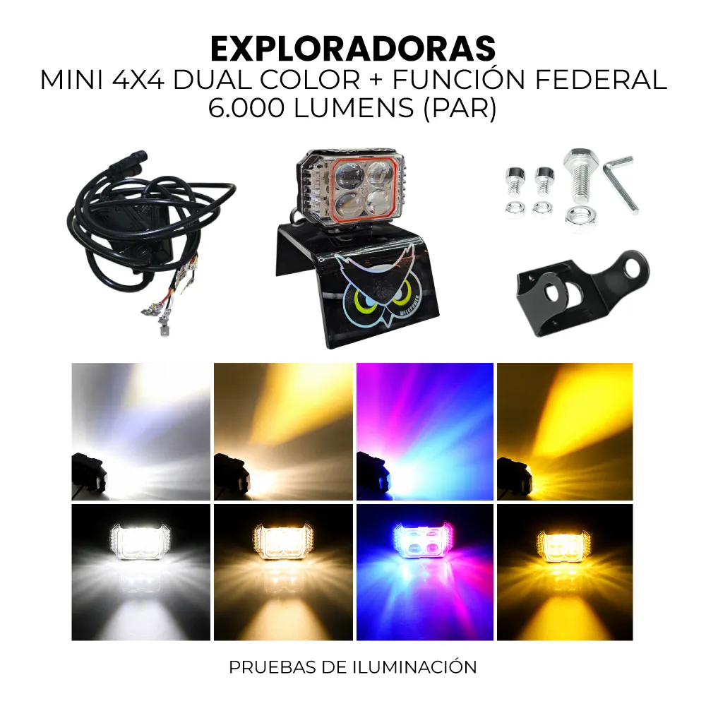 [110] EXPLORADORAS MINI 4X4 ECO + LUZ FEDERAL PAR
