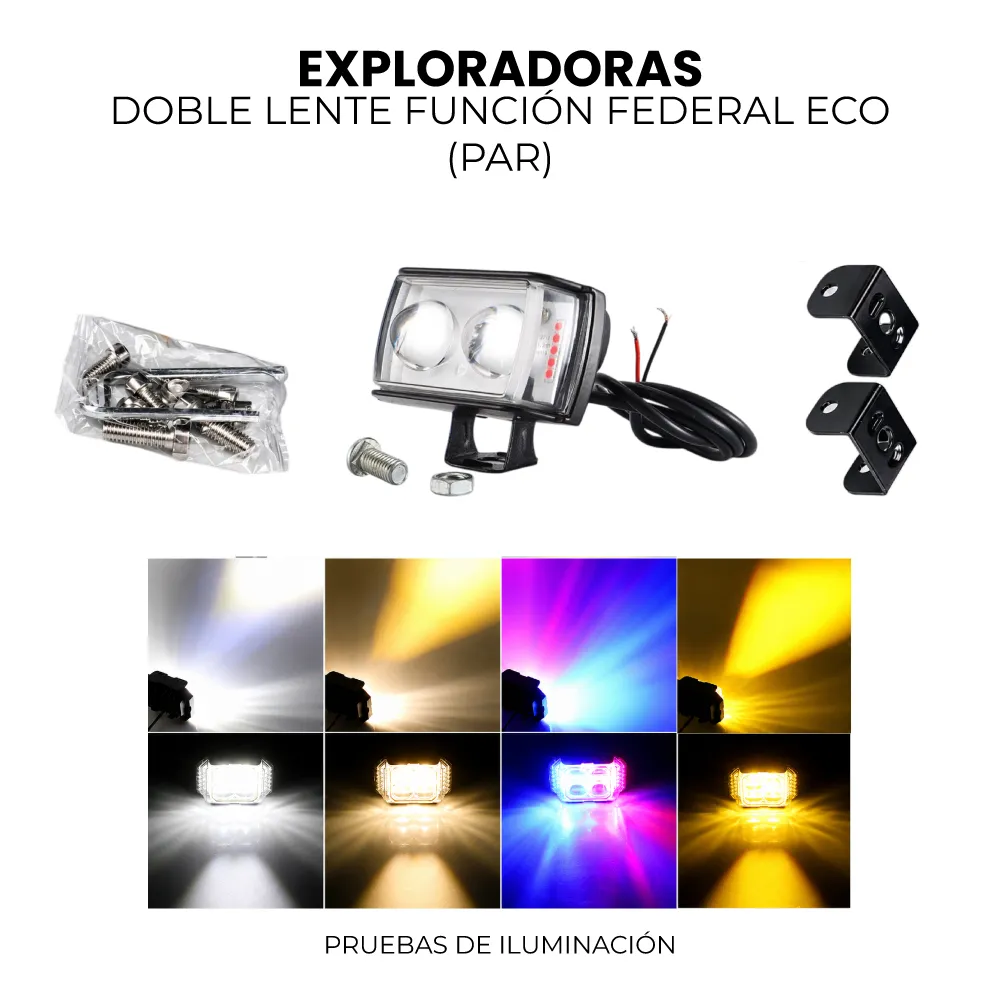 EXPLORADORAS DOBLE LENTE CON FUNCIÓN FEDERAL ECONÓMICAS (PAR)