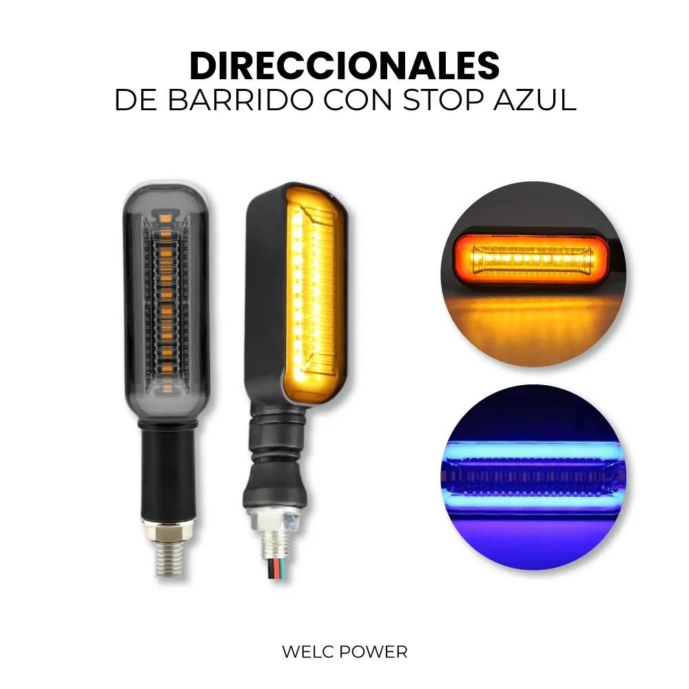 [1470] DIRECCIONALES DELGADAS DE BARRIDO CON STOP AZUL PAR