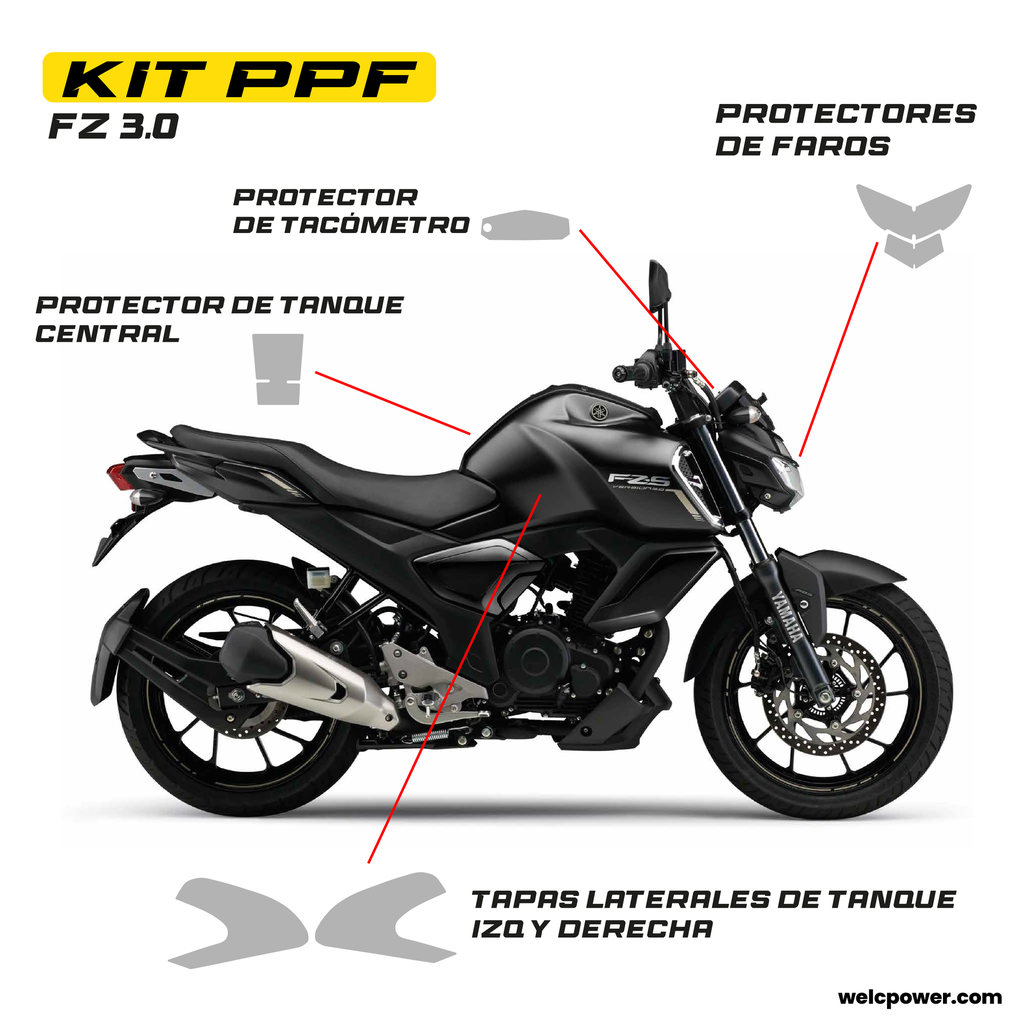 [1495] KIT PPF FP YAMAHA FZ 3.0