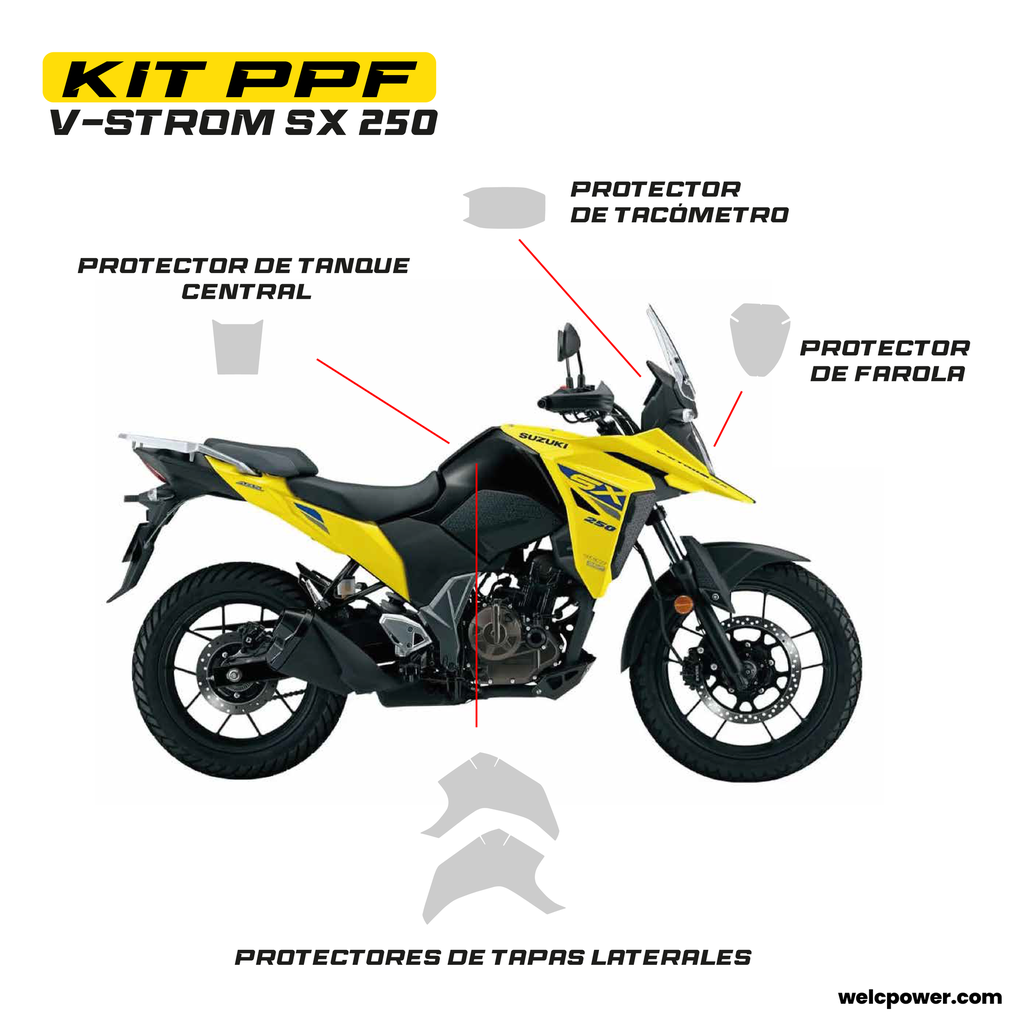 [1499] KIT PPF FP SUZUKI VSTROM 250 SX