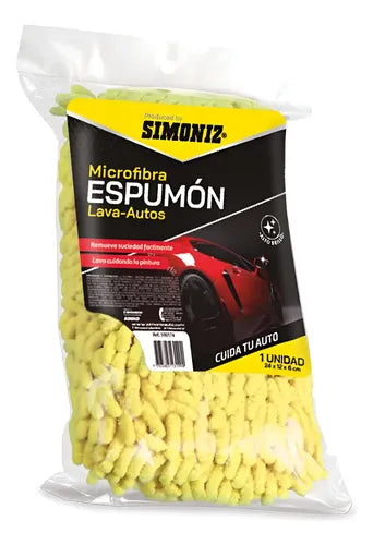 [1647] ESPUMÓN MICROFIBRA LAVA AUTOS AMARILLO SIMONIZ