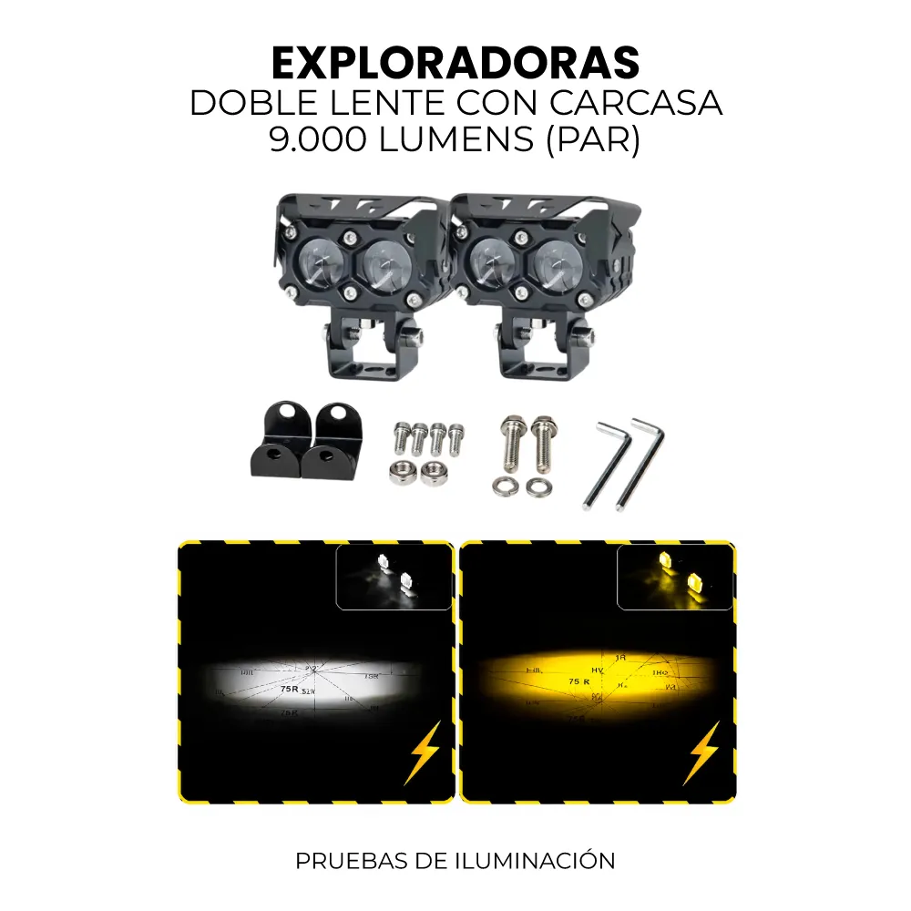 [174] EXPLORADORAS DOBLE LENTE CON CARCASA
