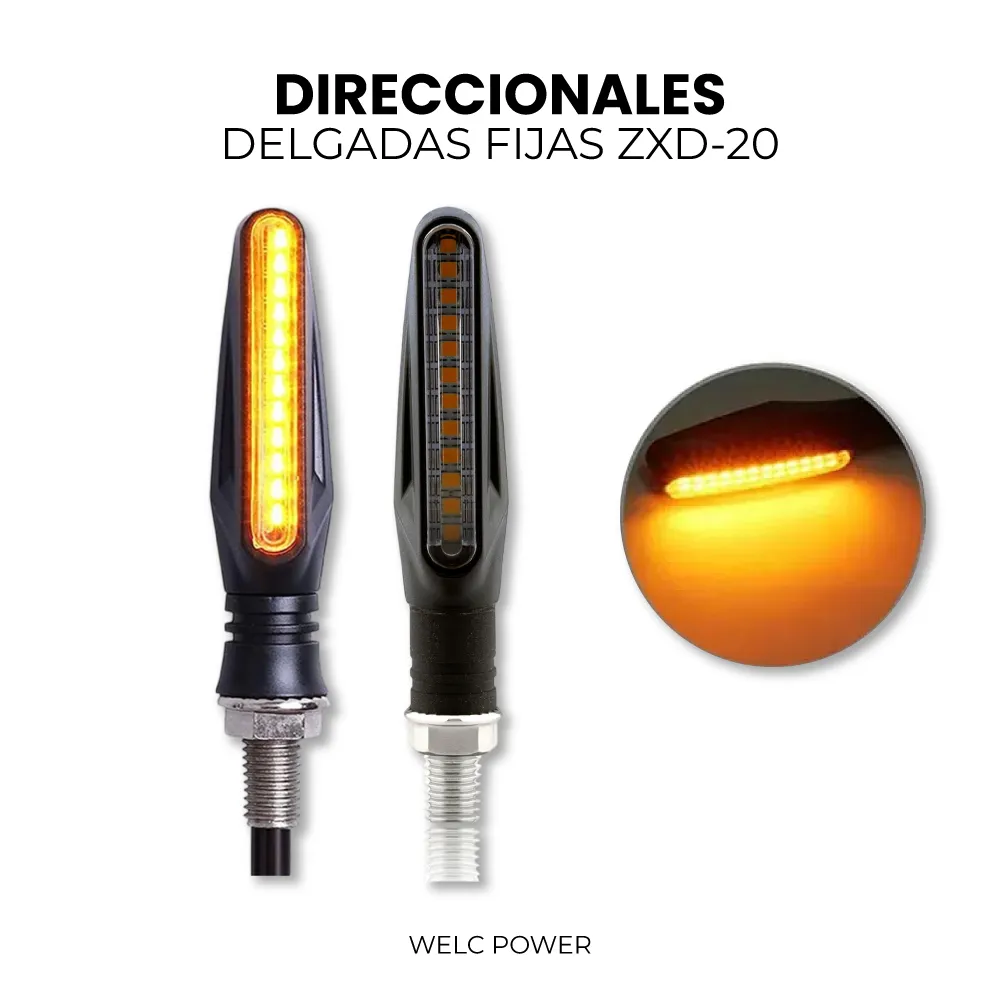 [185] PAR DE DIRECCIONALES DELGADAS FIJAS ZXD-20