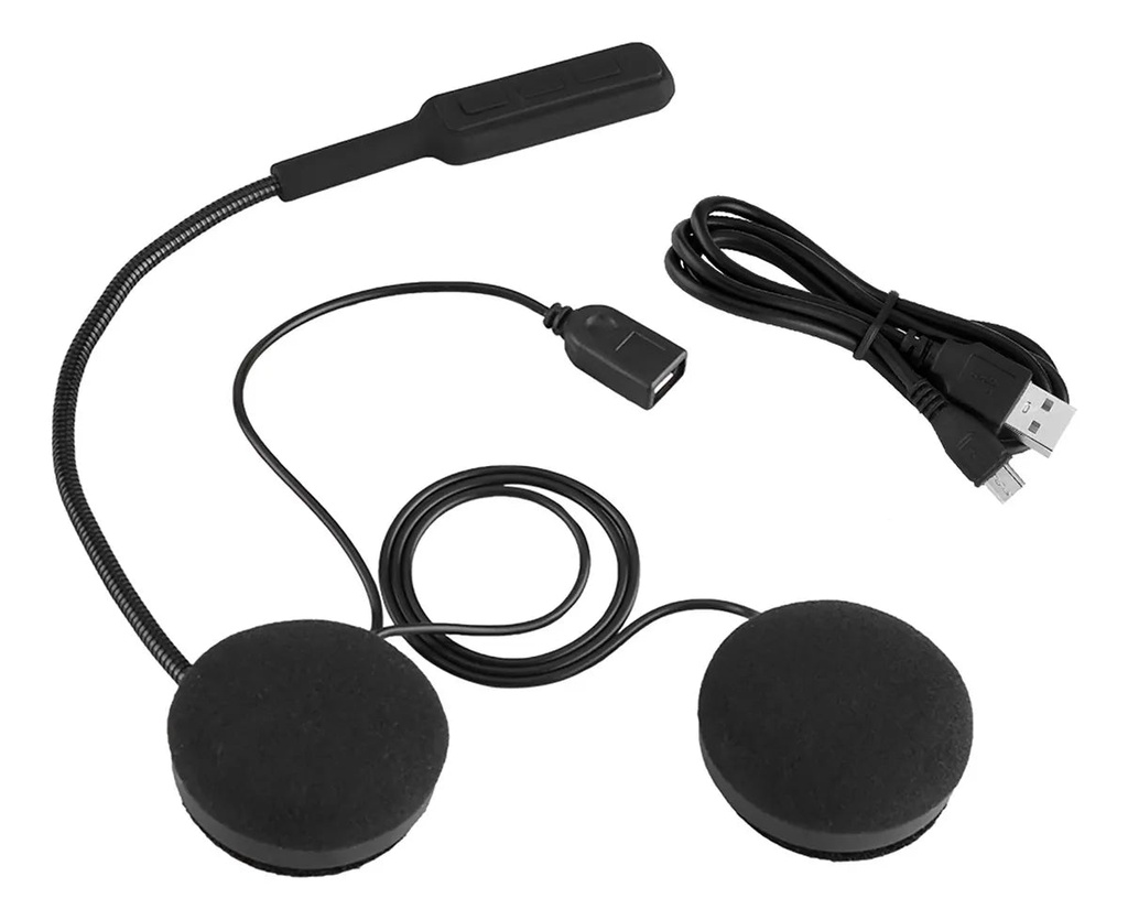 [2069] PAR DE AUDÍFONOS O AURICULARES PARA CASCO BT-8 BLUETOOTH