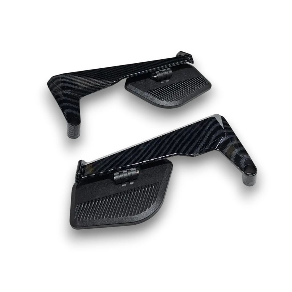 PAR ESPEJOS TIPO ALERON STEALTH MAX  VECTOR TIPO FIBRA DE CARBONO