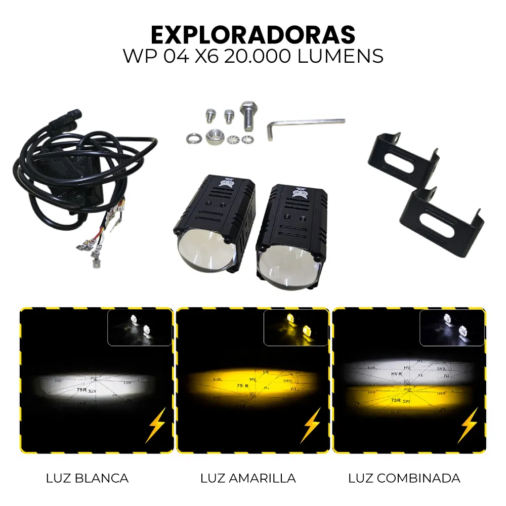 PAR EXPLORADORAS WP-04 X6 20.000 LUMENS