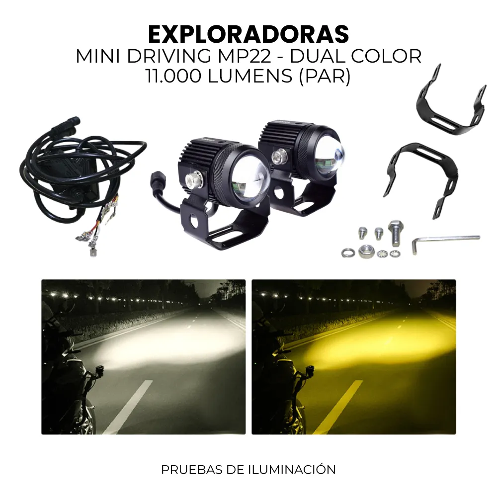 [EMD2] EXPLORADORA MINI DRIVING DUAL COLOR MP 22 PAR