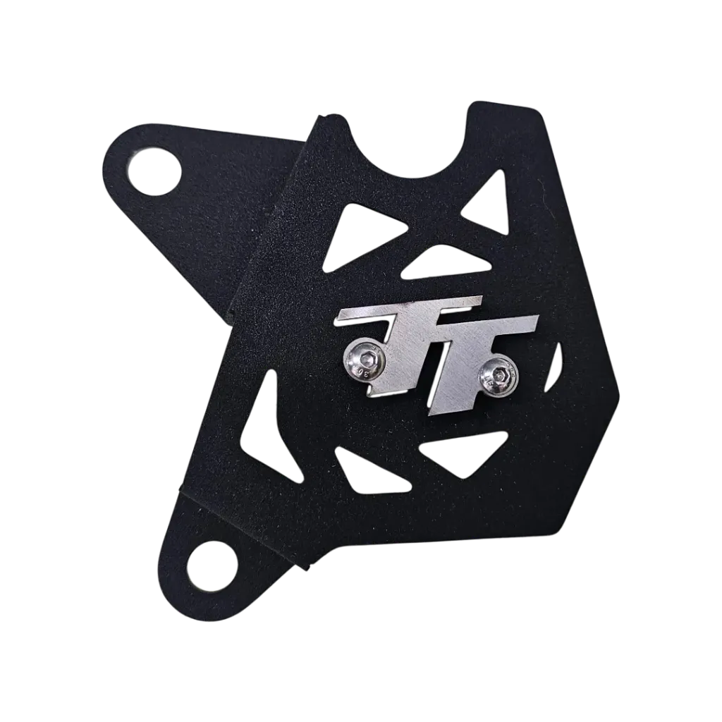 [98A] PROTECTOR DE CALIPER AKT TT - TTR (ACERO) (Negro)