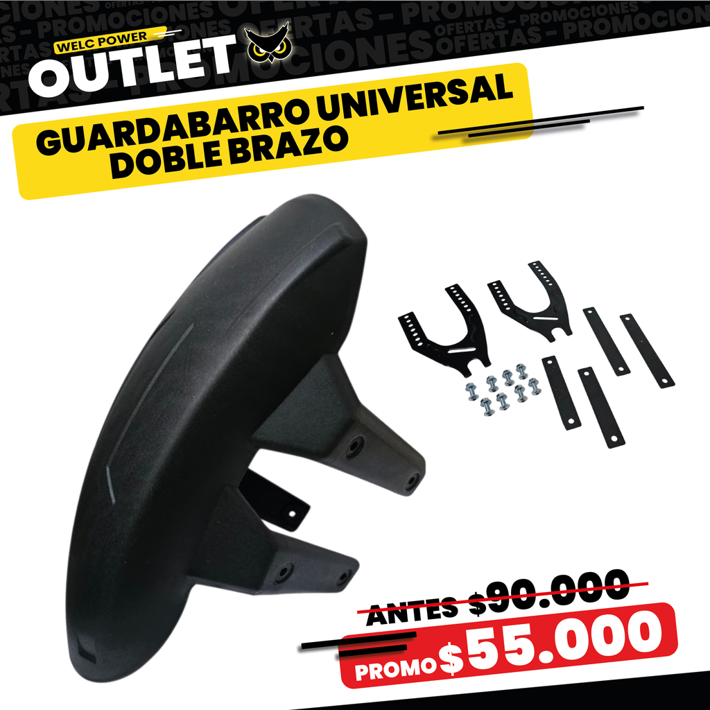 [467] GUARDABARROS TRASERO UNIVERSAL DOBLE BRAZO