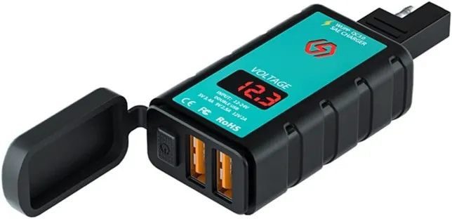 CARGADOR DOBLE USB SUPER CARGA 5,1AH (AZUL)