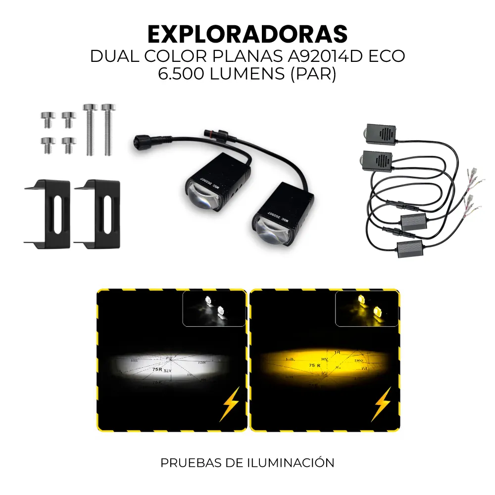 PAR EXPLORADORAS DUAL COLOR PLANAS A92014D ECO