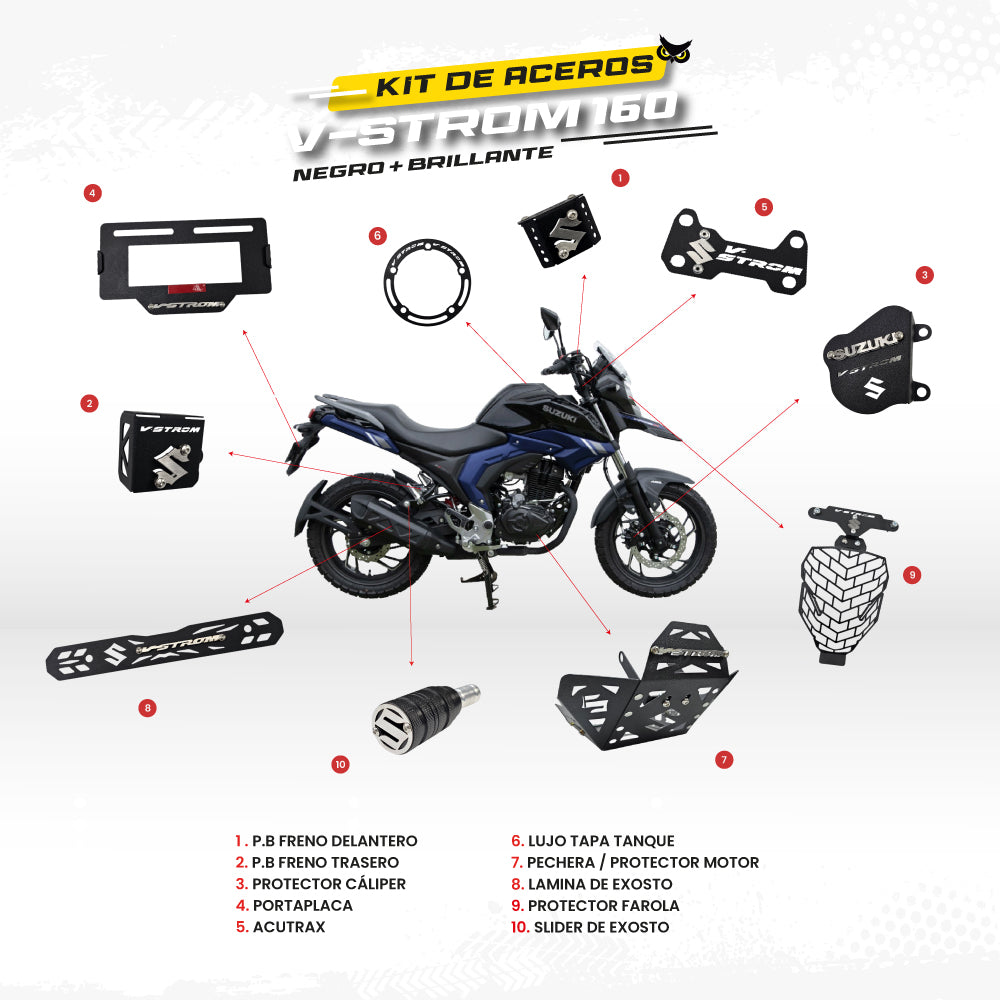 ARMADURA SUZUKI VSTROM 160 - KIT EN ACERO