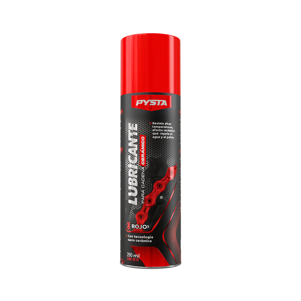 [1559] AEROSOL LUBRICANTE DE CADENA CERÁMICO 260 ML PYSTA (Rojo)
