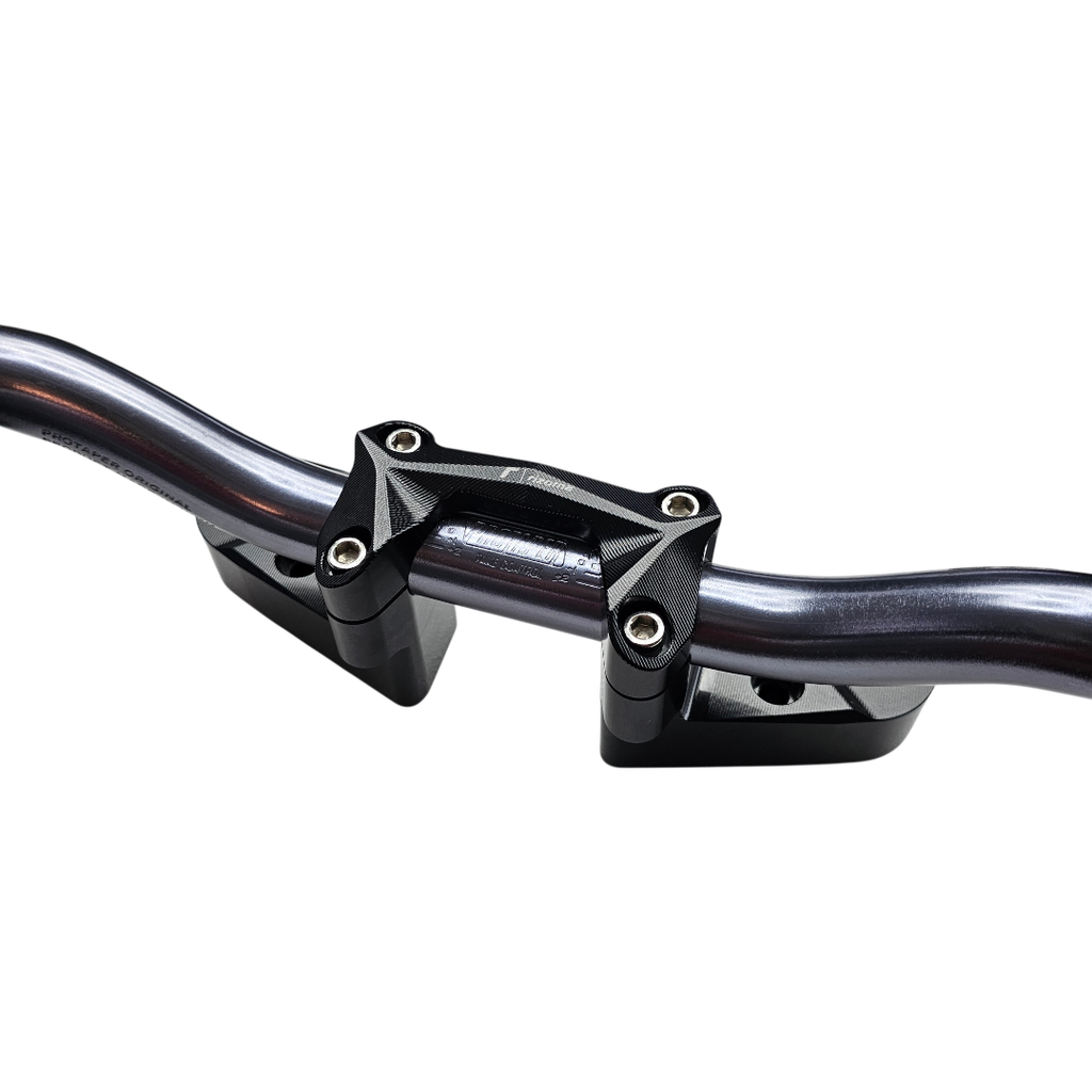 [2243] BASES O TORRES PARA MANUBRIO RIZOMA 1.125" BAJAJ PULSAR NS 200 - 160 - 150 UG (Negro)