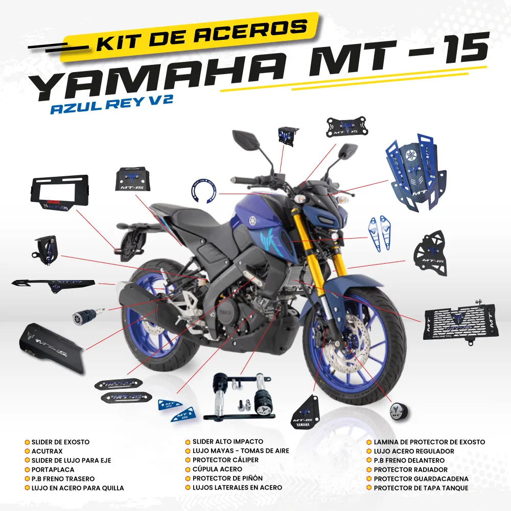 ARMADURA YAMAHA MT-15 - KIT EN ACERO