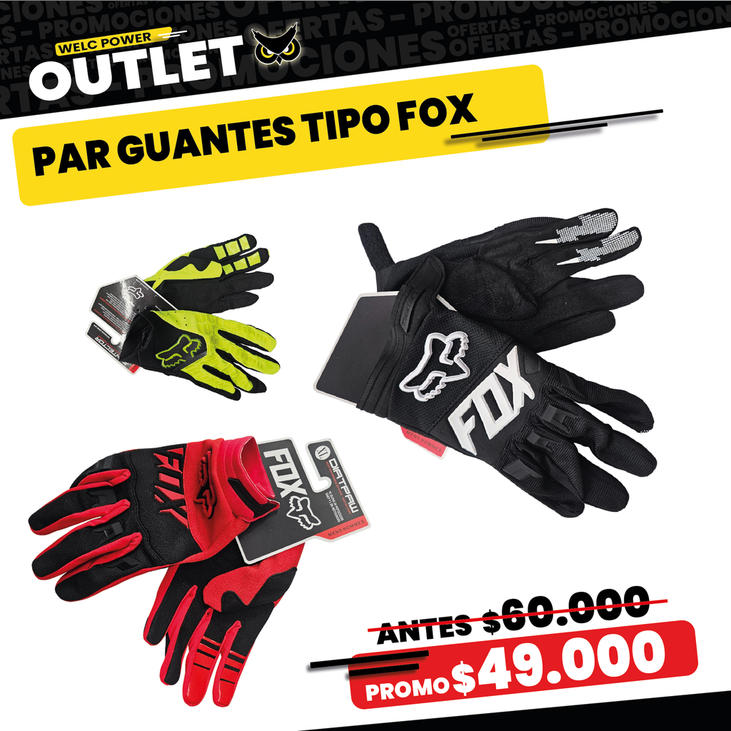 [342] GUANTES TIPO FOX (COLOR SUJETO A DISPONIBILIDAD) (M)