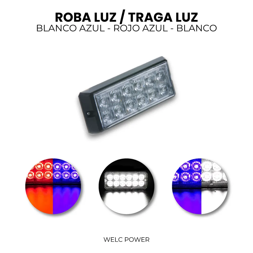 [688-A] ROBALUZ/TRAGALUZ CON LUZ LED (Blanco-Azul)