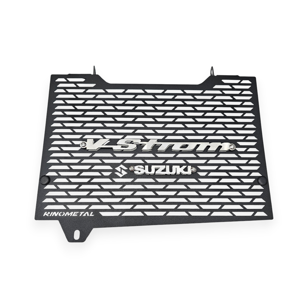 [2396] PROTECTOR RADIADOR SUZUKI VSTROM 650 XT (ACERO) (Negro)
