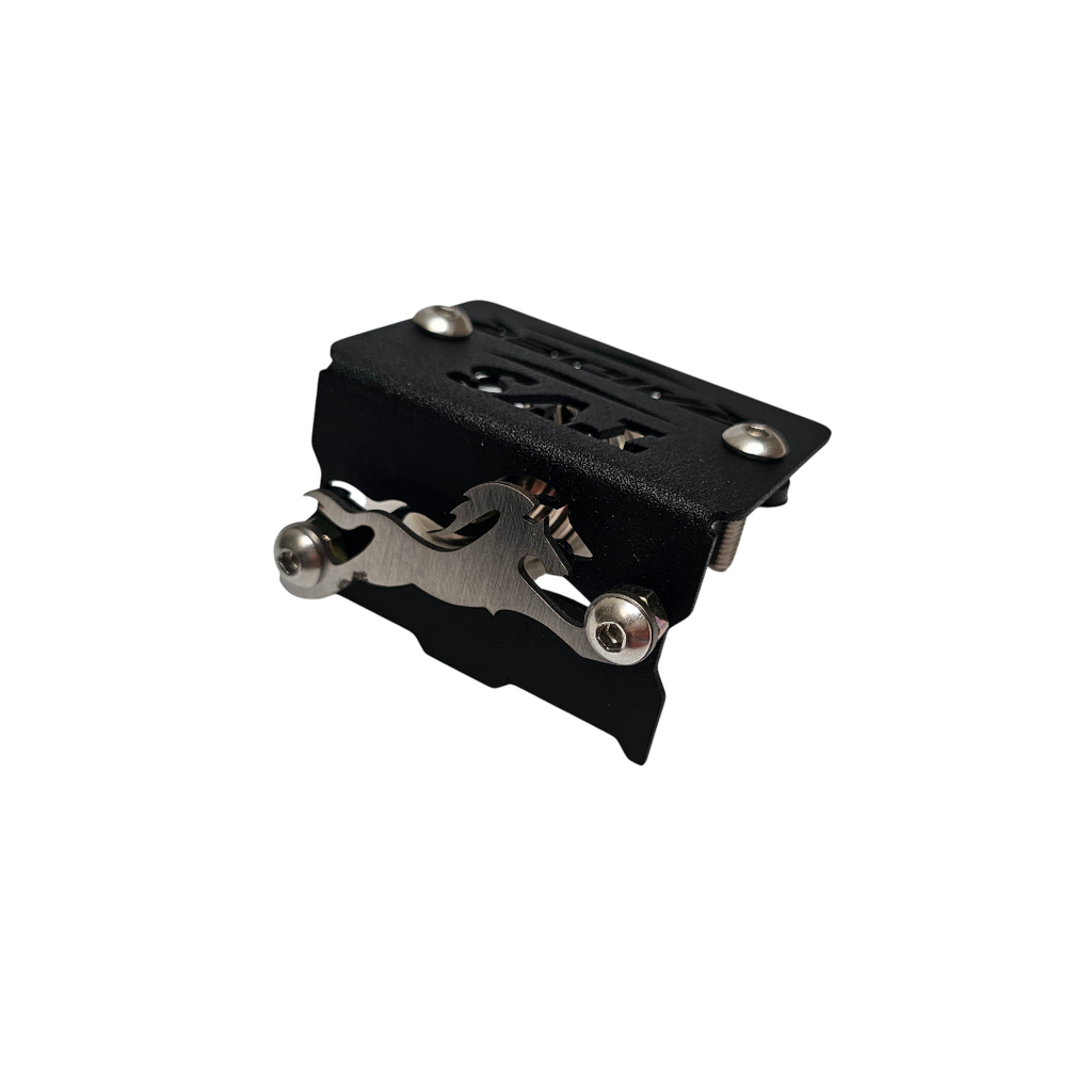 PROTECTOR DE BOMBA FRENO DELANTERO TVS RAIDER (ACERO)