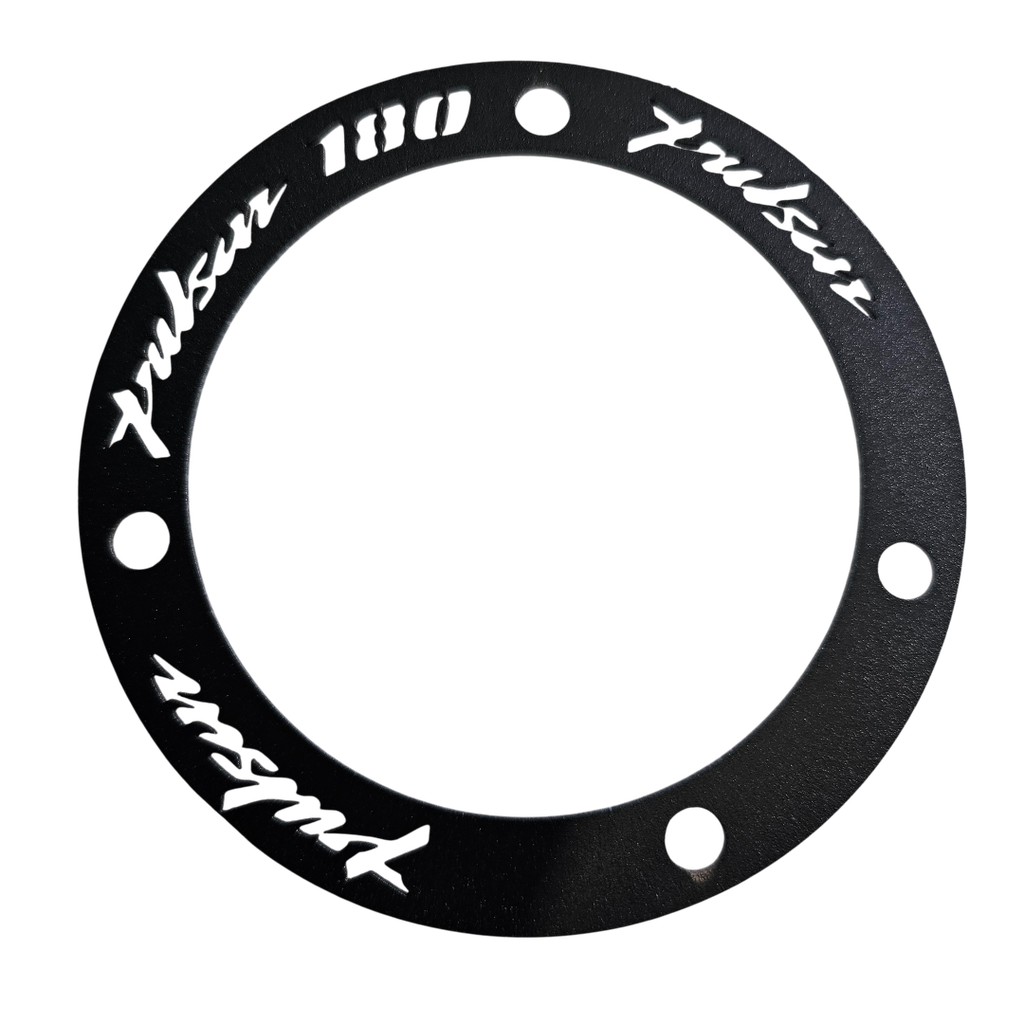 [2040] ARO DE GASOLINA BAJAJ PULSAR 180 - LUJO TAPA TANQUE (ACERO) (Negro)