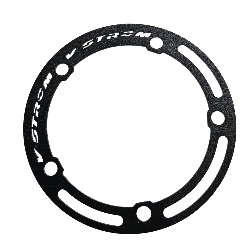 [1719] ARO DE GASOLINA SUZUKI VSTROM 160/250 SX - LUJO TAPA TANQUE (ACERO) (Negro)
