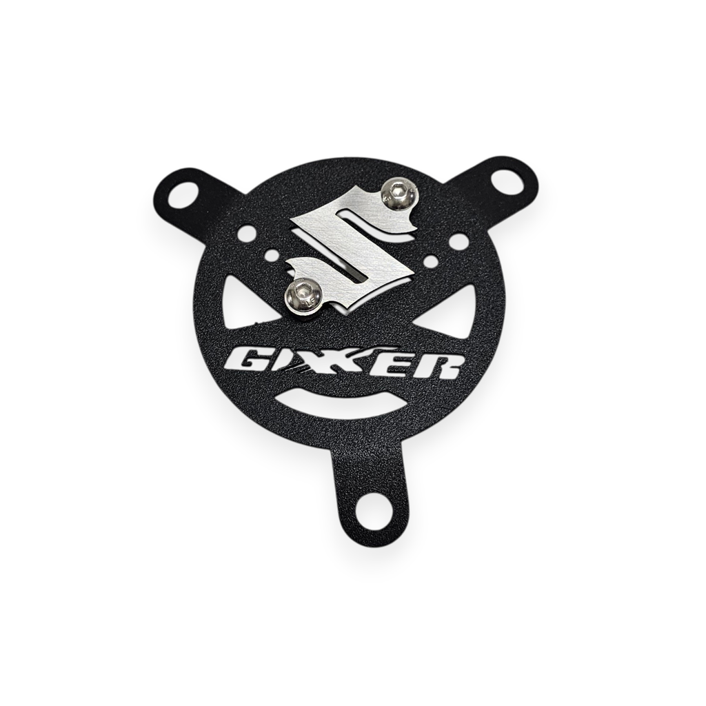 [2416] PROTECTOR MOTOR DE ARRANQUE GIXXER 250 FI/SF (ACERO) (Negro)