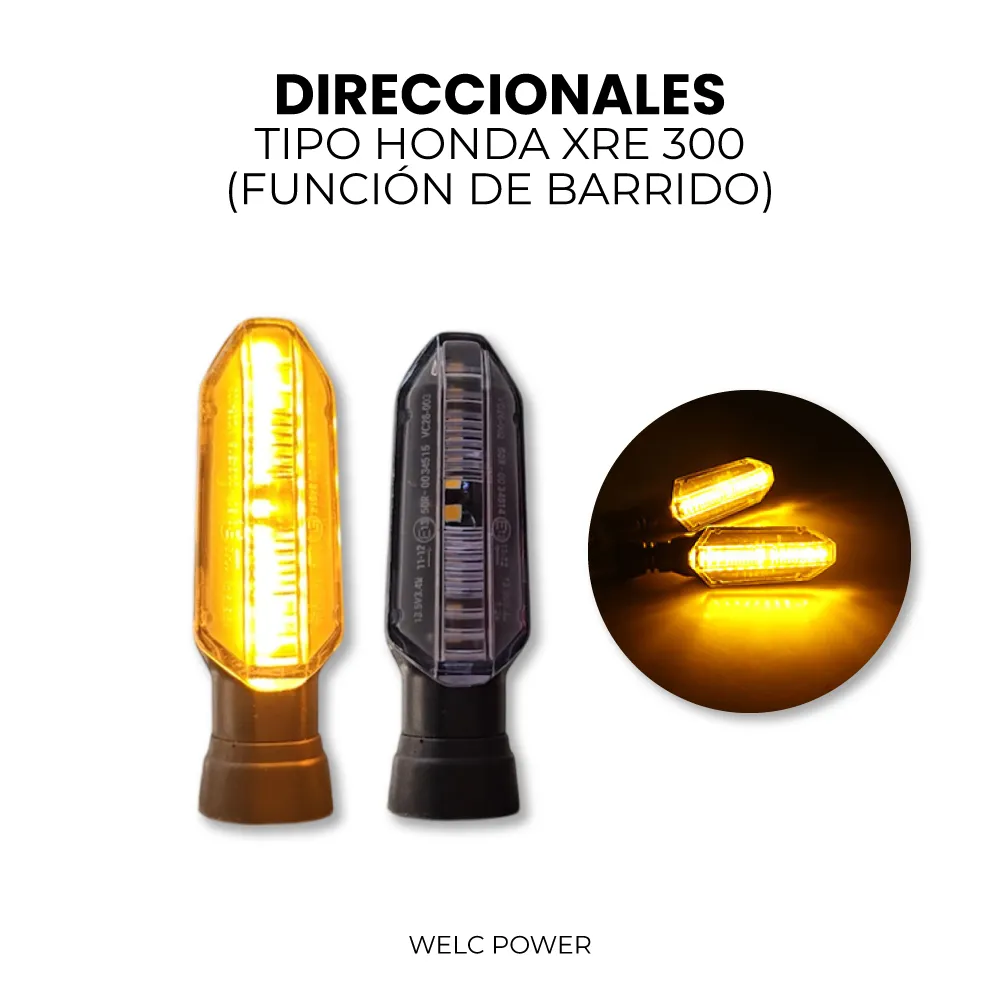 [728] PAR DE DIRECCIONALES TIPO HONDA XRE 300 (FUNCIÓN DE BARRIDO)