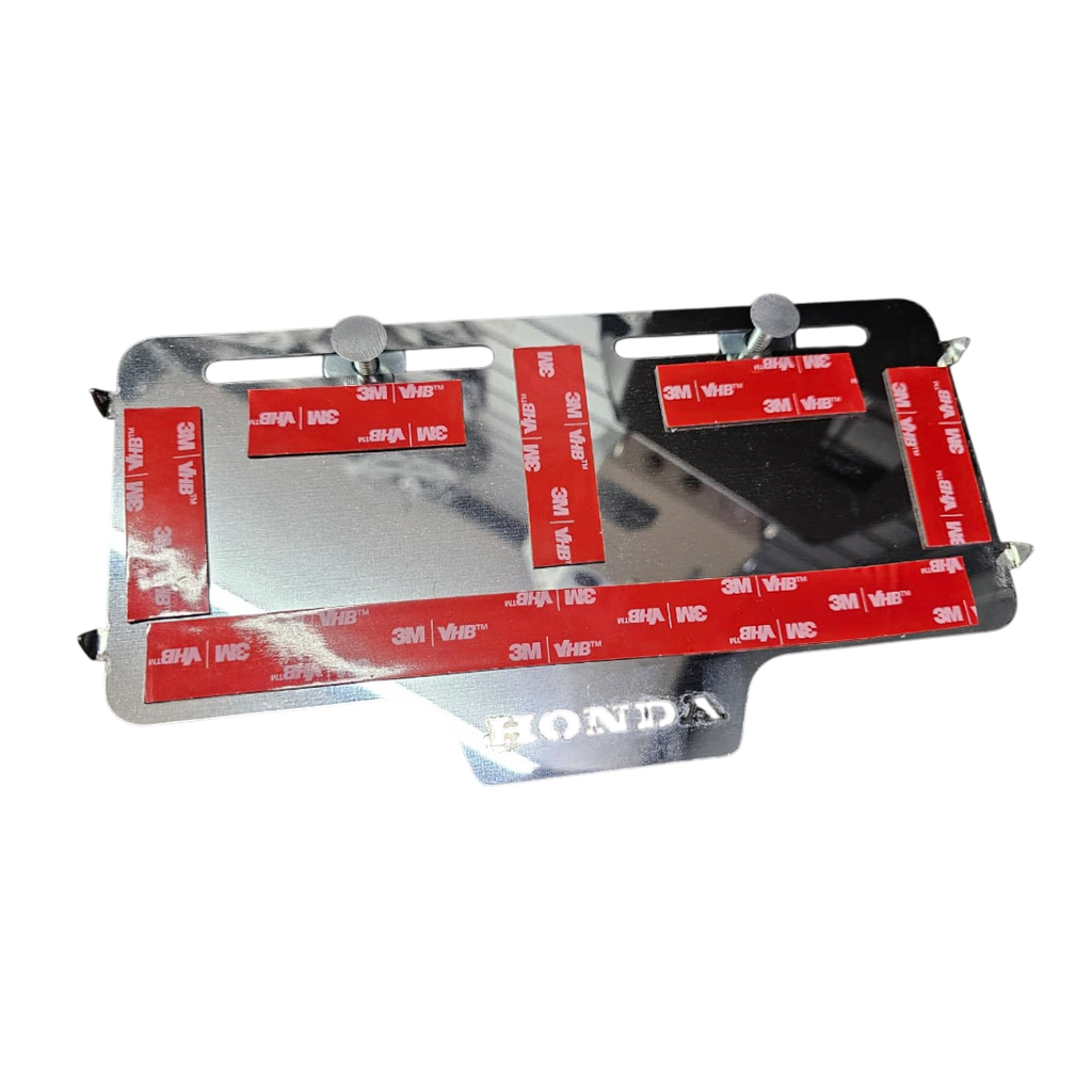 [752] PORTA PLACA SIN PERFORAR FLOTANTE HONDA (ACERO)