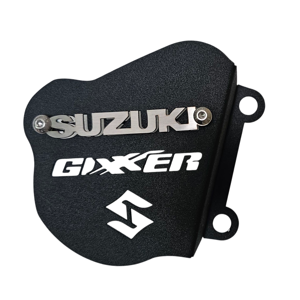 [1201] PROTECTOR DE CALIPER SUZUKI GIXXER FI (ACERO) (Negro)