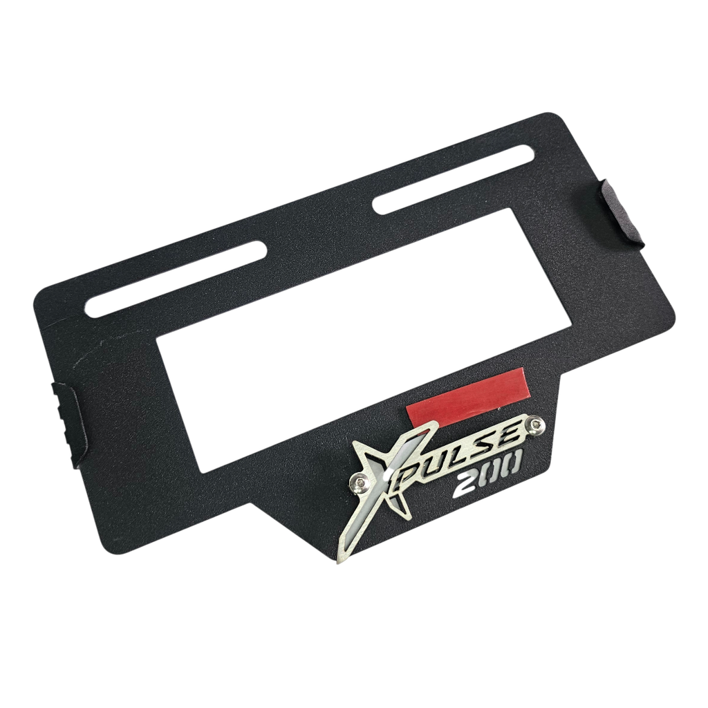 [1931] PORTA PLACA HERO XPULSE (ACERO) (Negro)