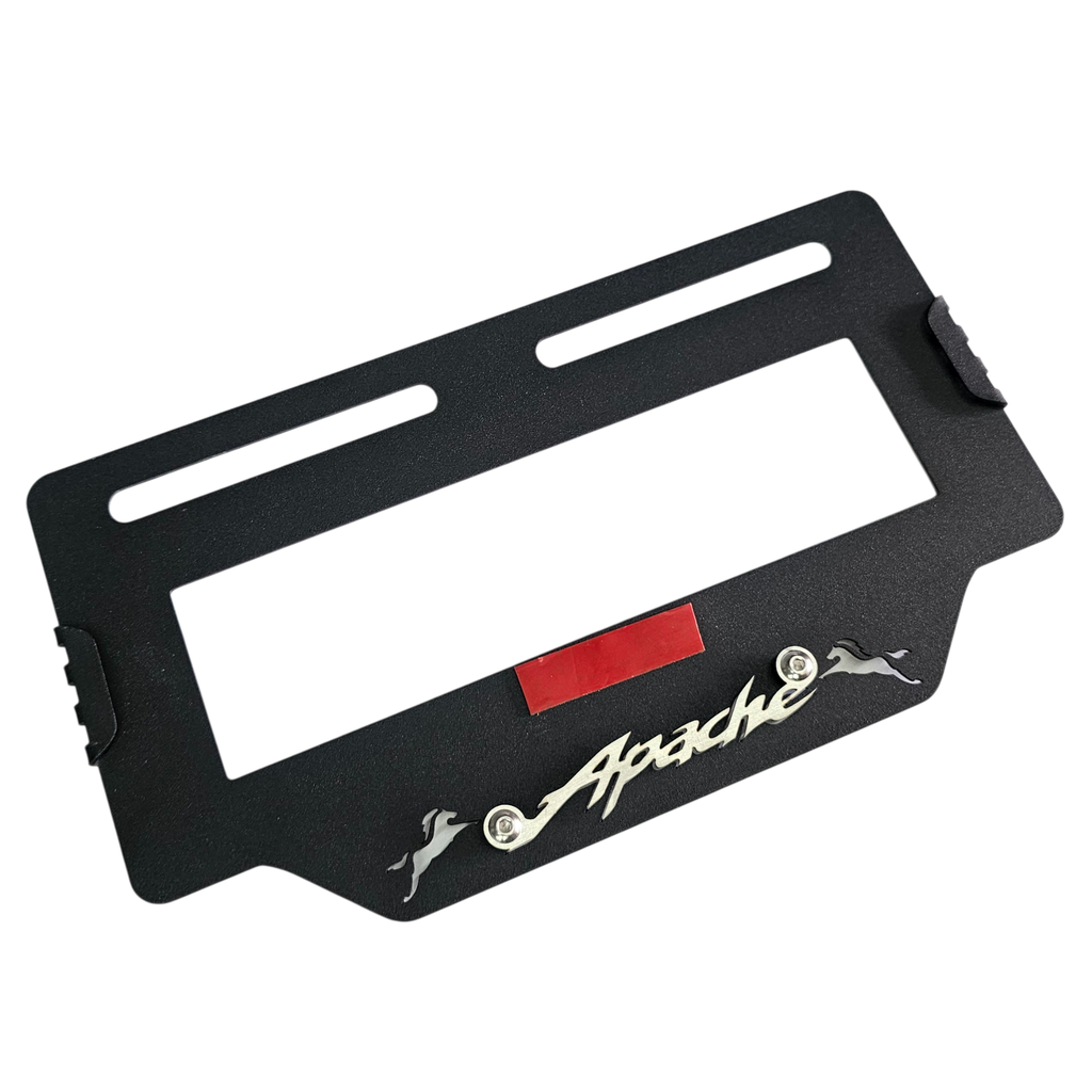 PORTA PLACA TVS APACHE 160/180 2V - TVS APACHE 160/200 4V (ACERO)