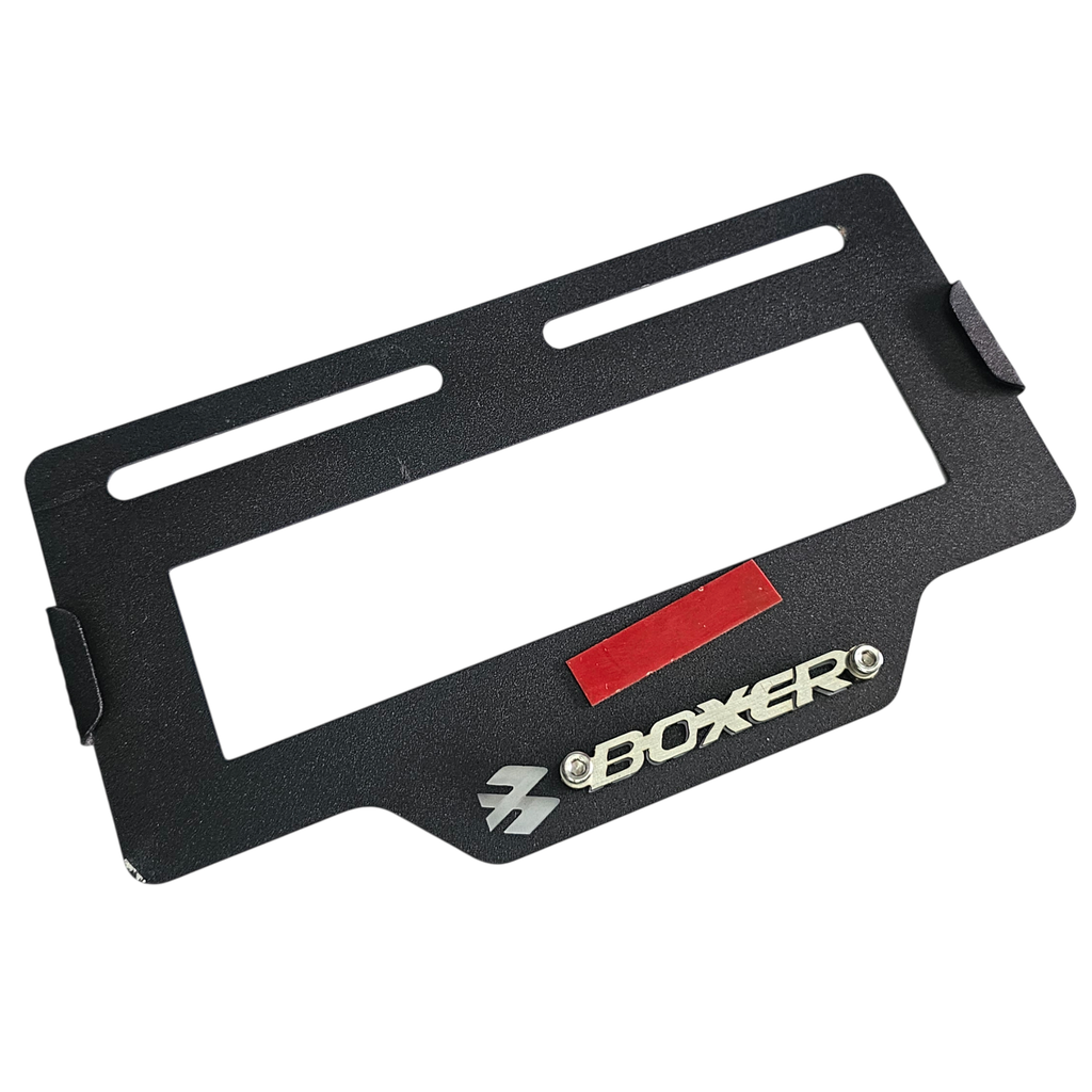 PORTA PLACA BOXER (ACERO)
