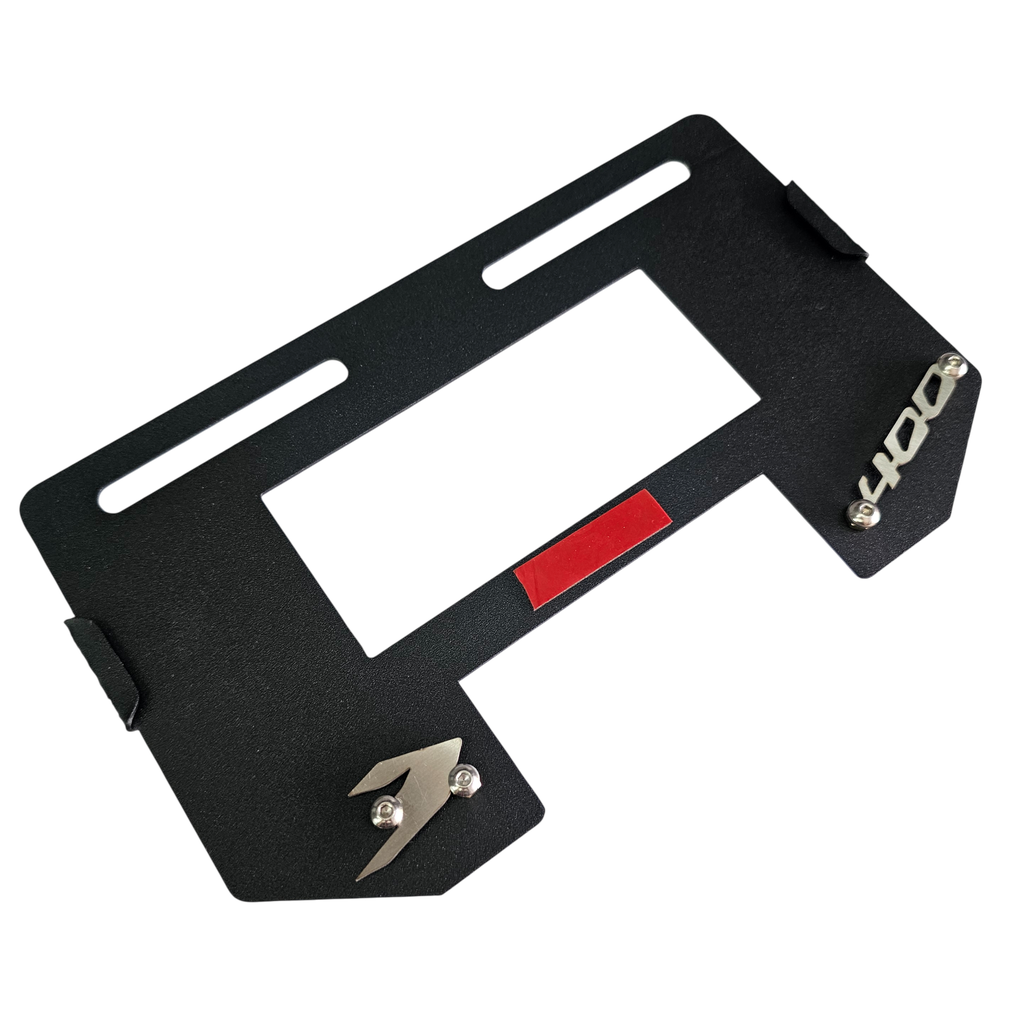 [1408] PORTA PLACA BAJAJ DOMINAR UG (ACERO) (Negro)