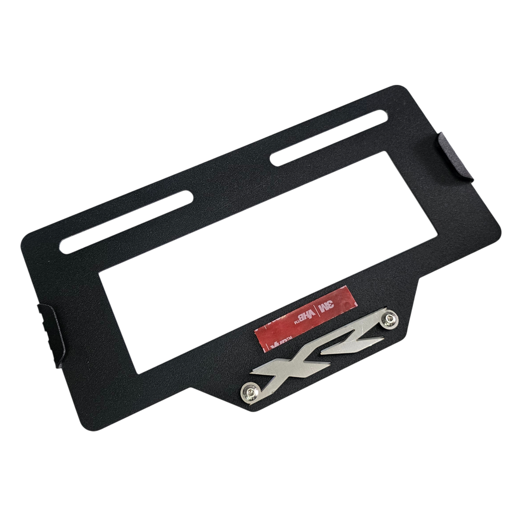 [1406] PORTA PLACA HONDA XR (ACERO) (Negro)