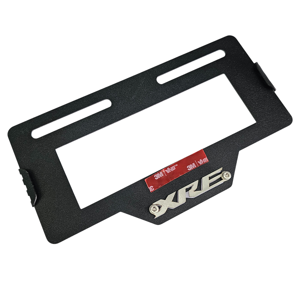 [660] PORTA PLACA HONDA XRE (ACERO) (Negro)
