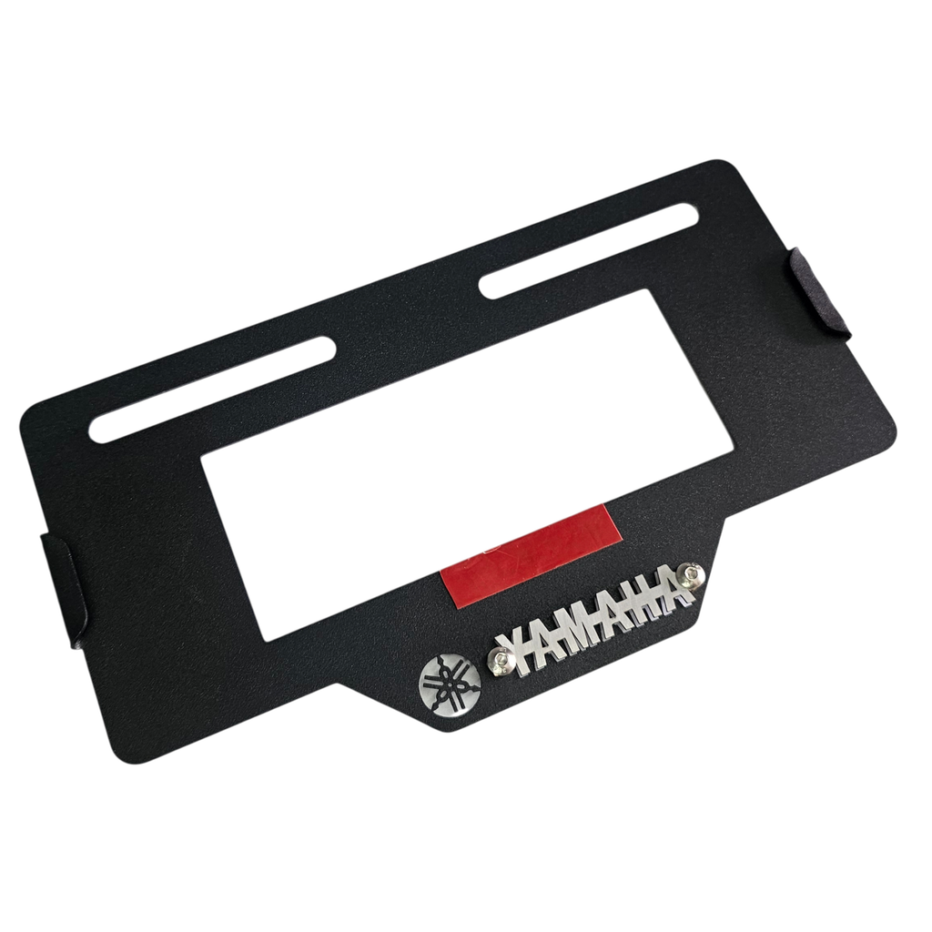 [1851] PORTA PLACA YAMAHA (ACERO) (Negro)