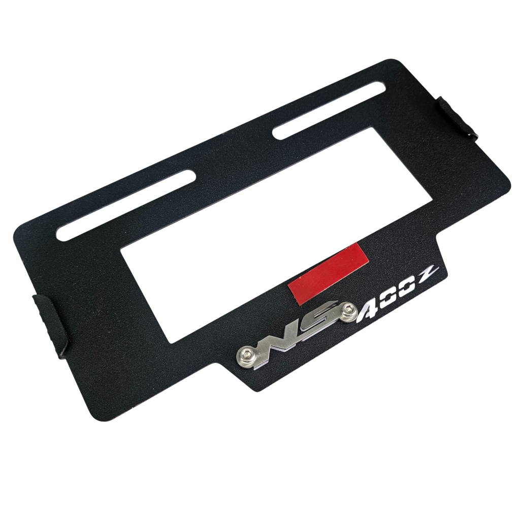 [1853] PORTA PLACA BAJAJ PULSAR NS400Z (ACERO) (Negro)