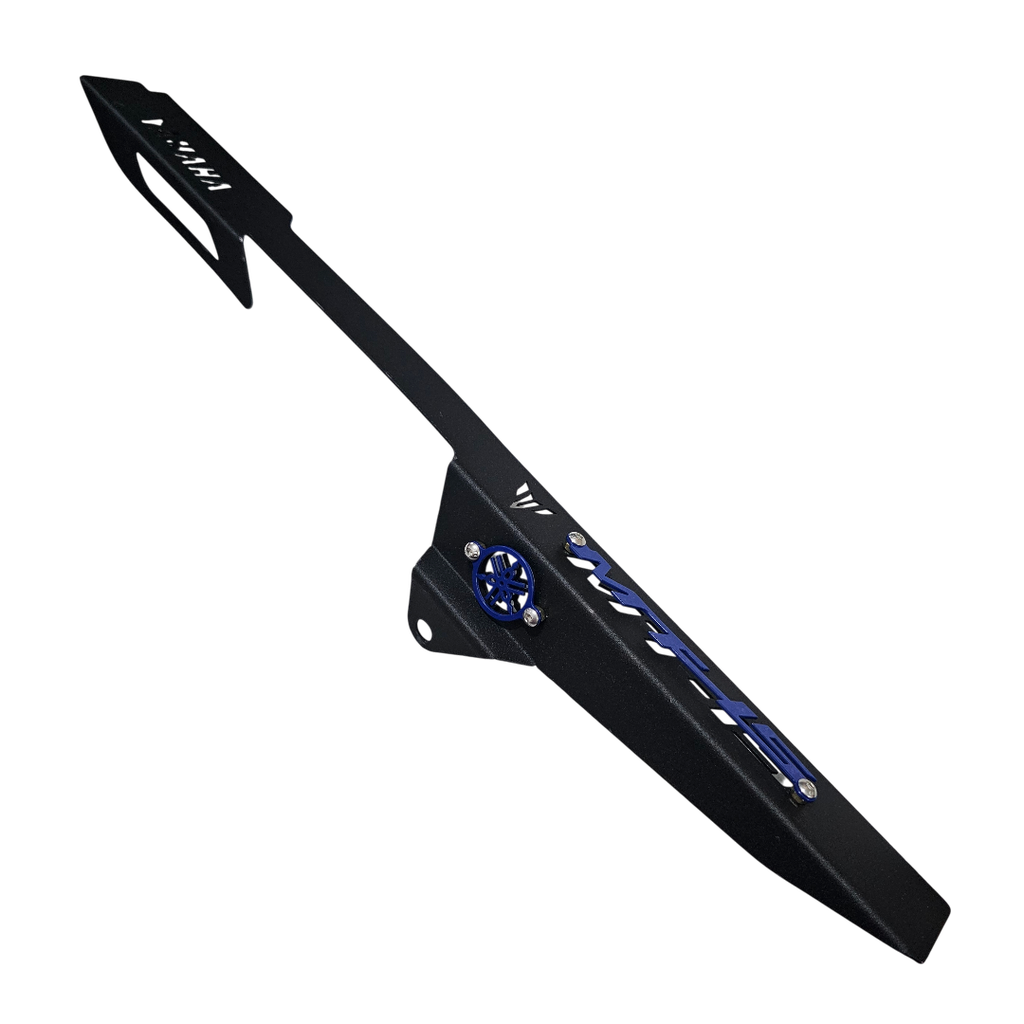 [GCANL001] GUARDA CADENA YAMAHA MT-15 (ACERO) (Negro Logo Azul Rey)