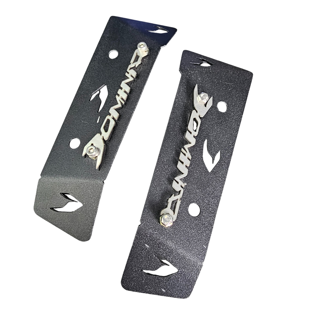 [1207] PROTECTORES LATERALES RADIADOR - LIQUIDO REFRIGERANTE BAJAJ DOMINAR UG (ACERO) (Negro)