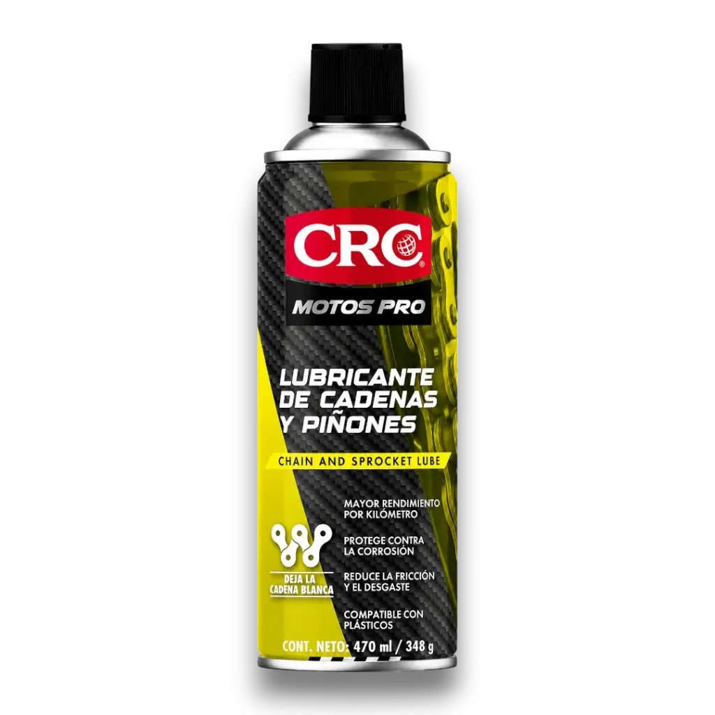 [2502] LUBRICANTE DE CADENAS Y PIÑONES MOTOS PRO 470 ML CRC