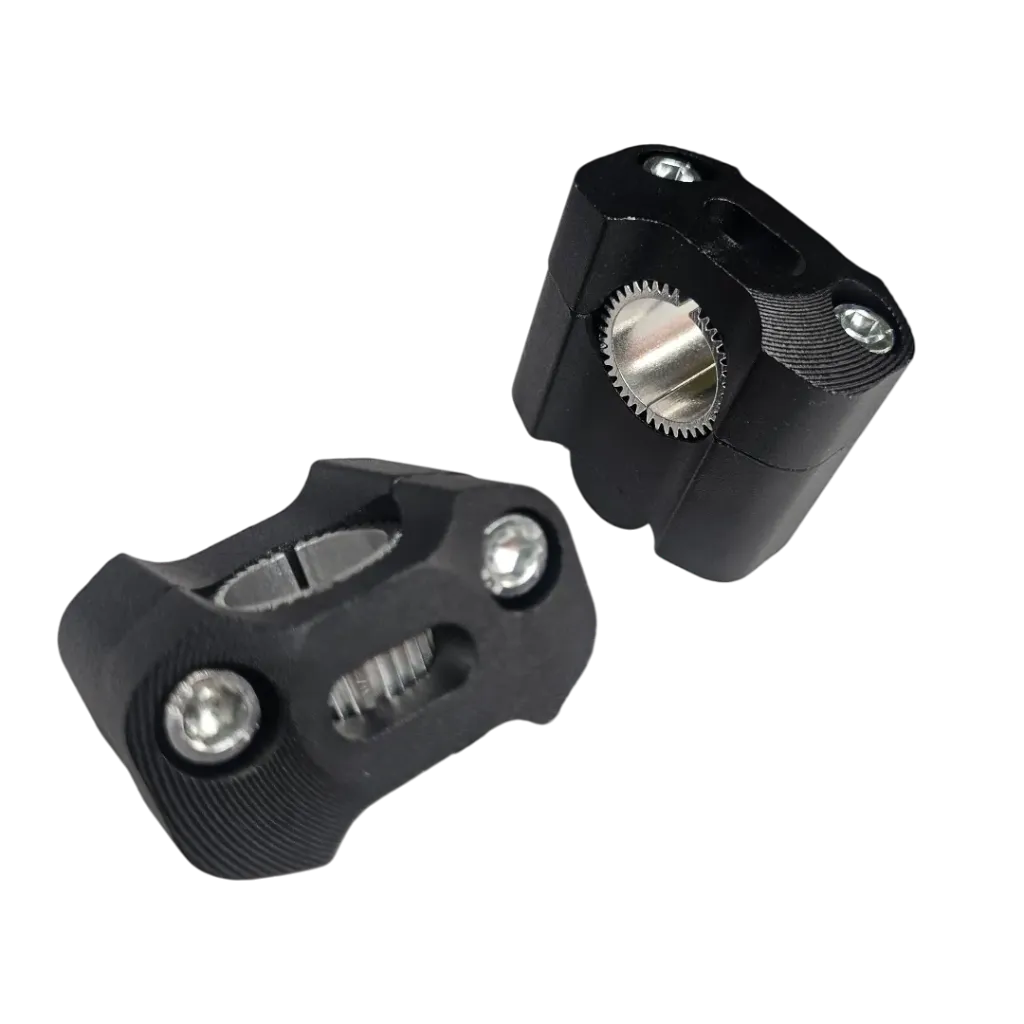 [ERMNE001] EXTENSORES RECTOS DE MANUBRIO ALUMINIO + CALZAS (PAR) (Negro)